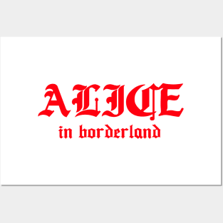 Alice in borderland title red Posters and Art